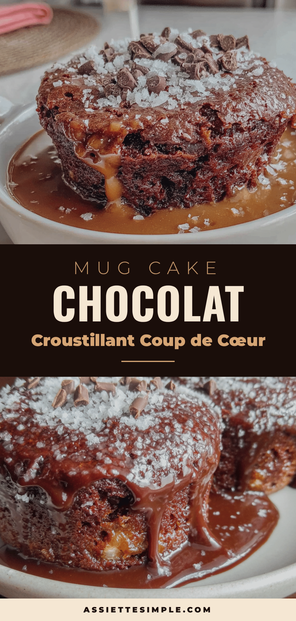 mug cake chocolat croustillant recipe