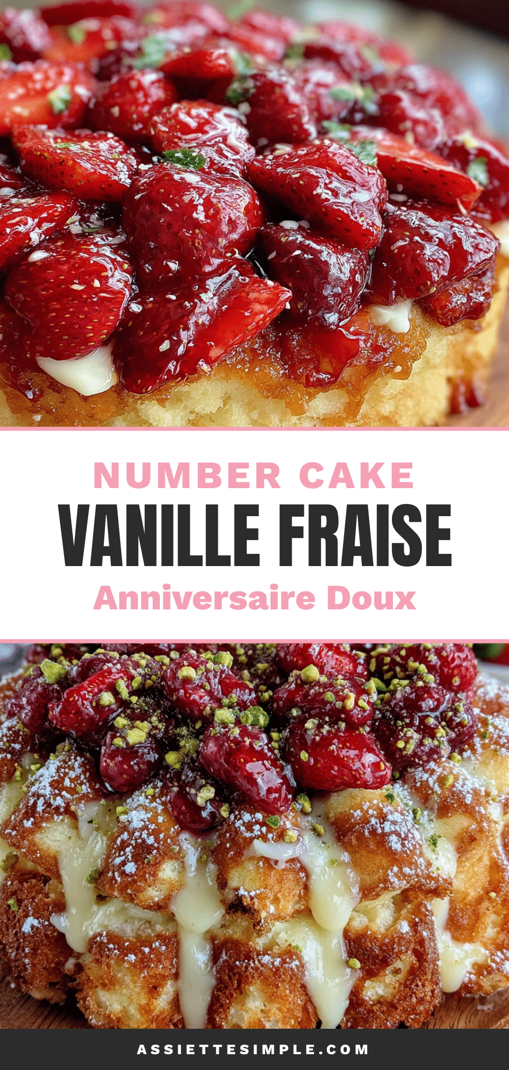 number cake vanille fraise crémeux recipe