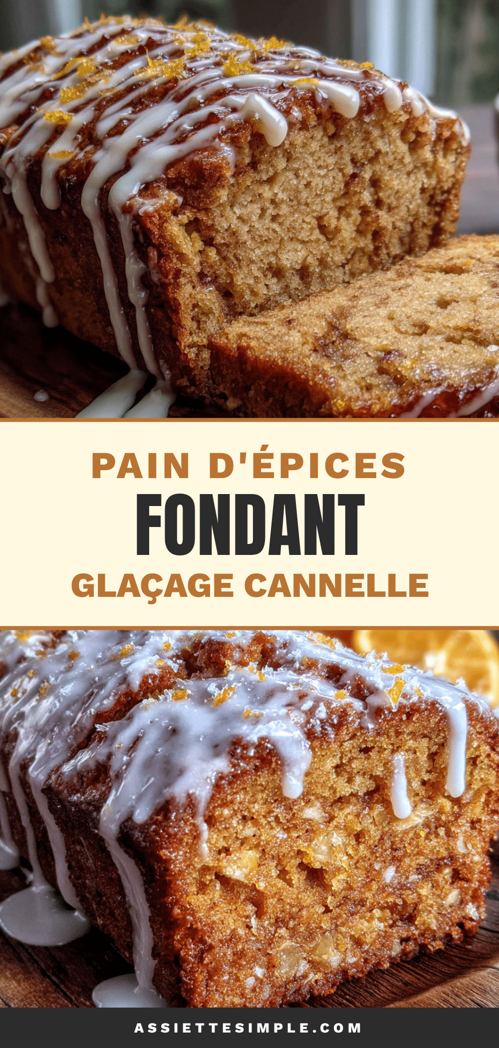 pain dépices fondant au glaçage cannelle recipe