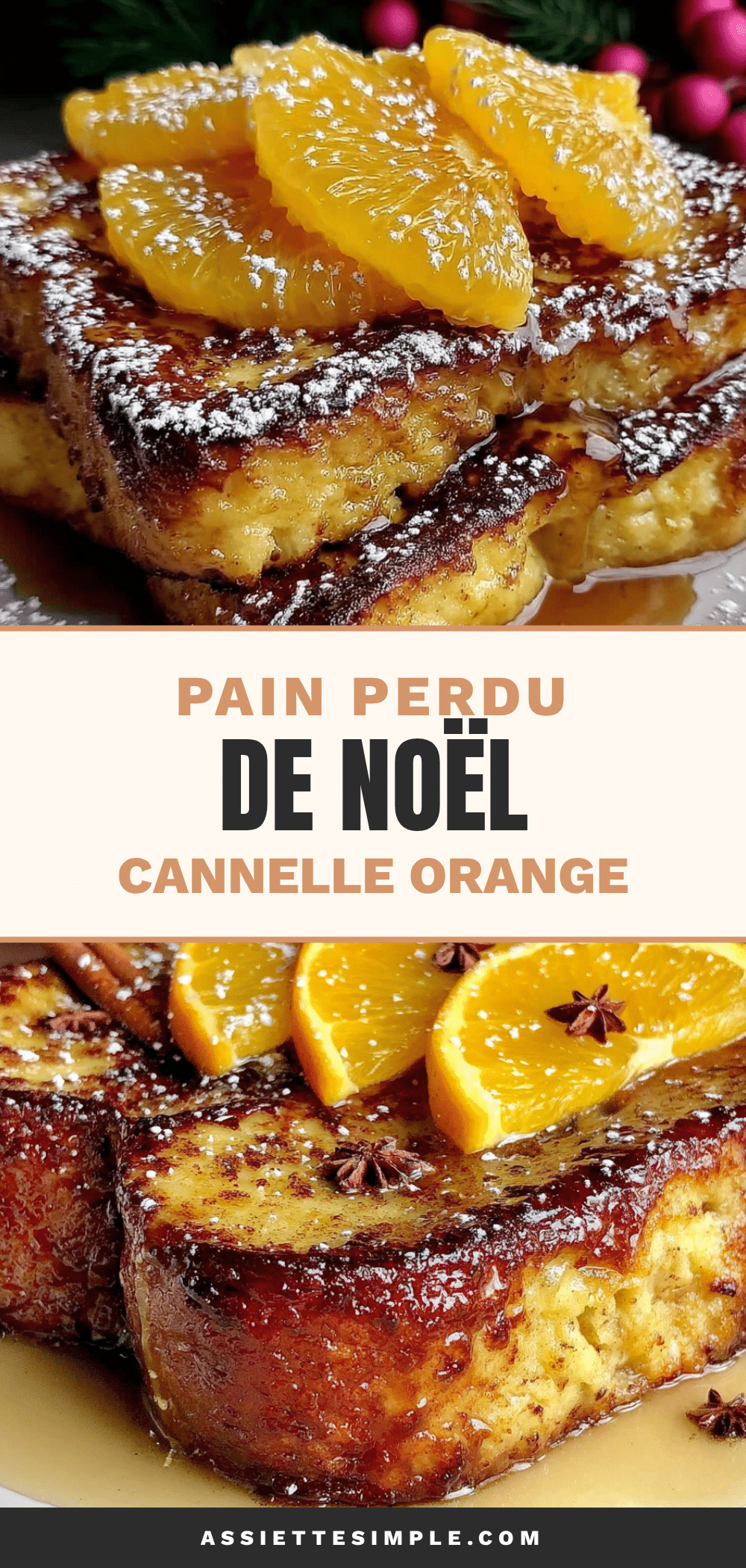 pain perdu de Noël cannelle orange recipe