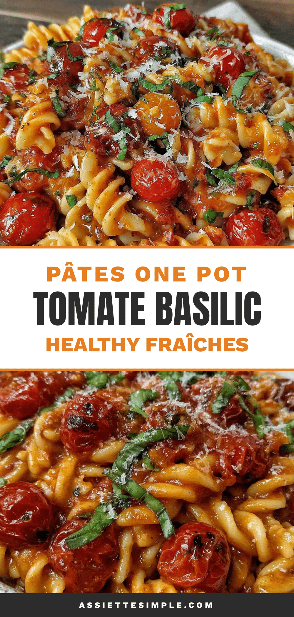 pâtes one pot tomate basilic healthy recipe