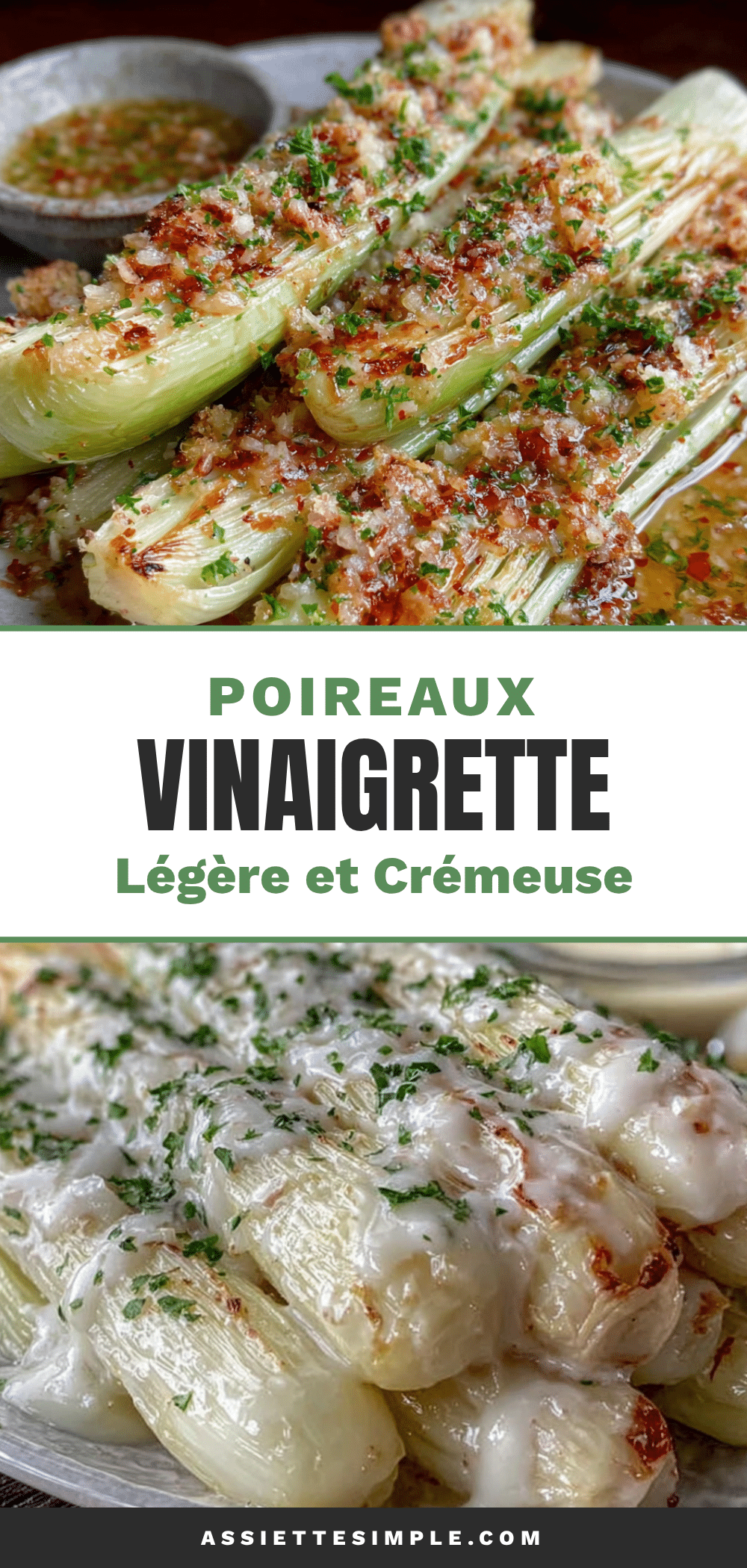 poireaux vinaigrette légère et crémeuse recipe