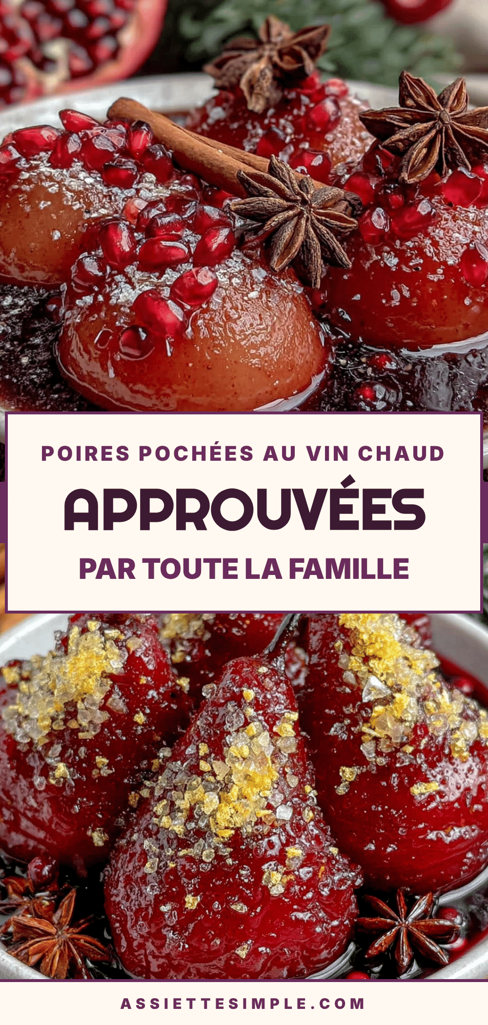 poires pochées au vin chaud recipe