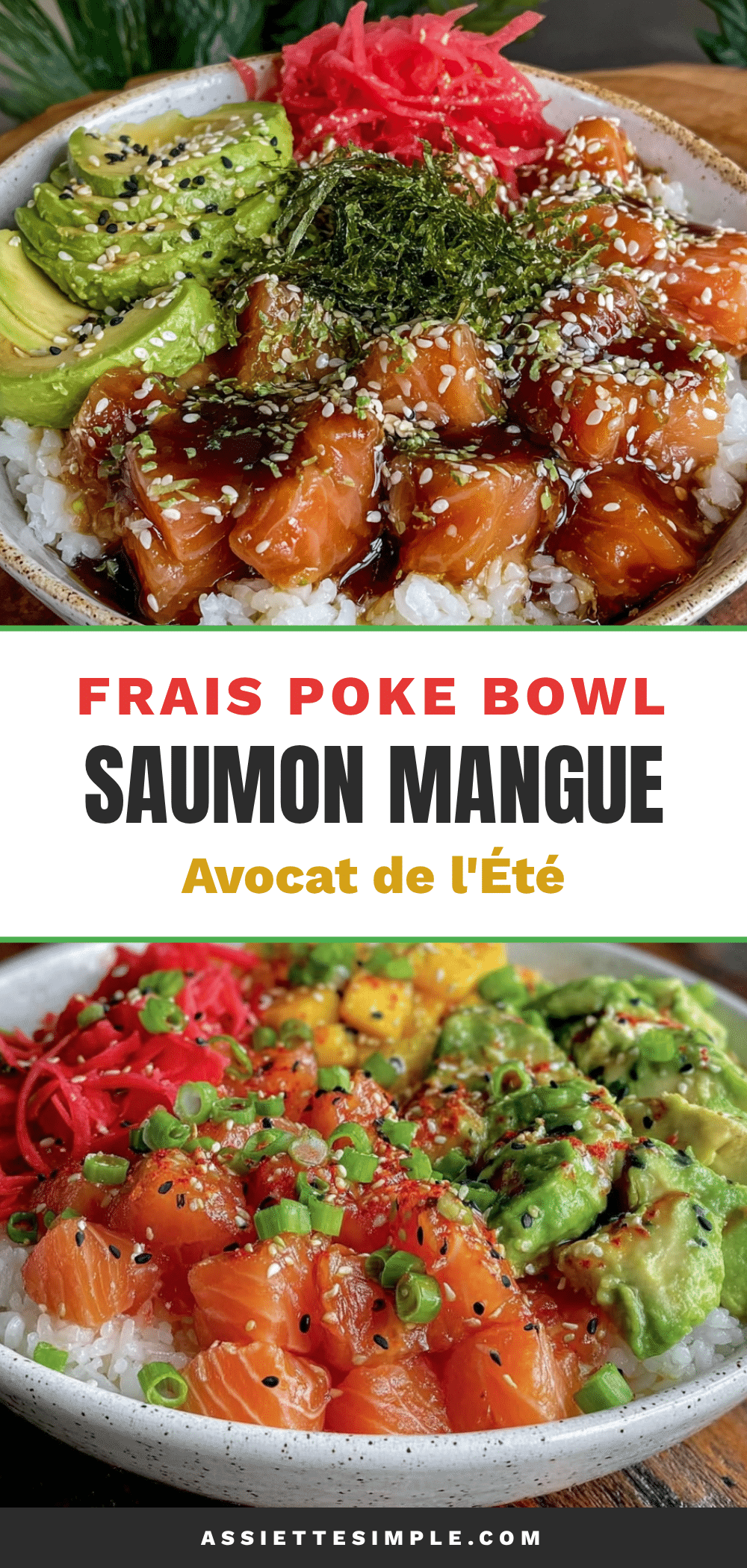 poke bowl saumon mangue avocat recipe