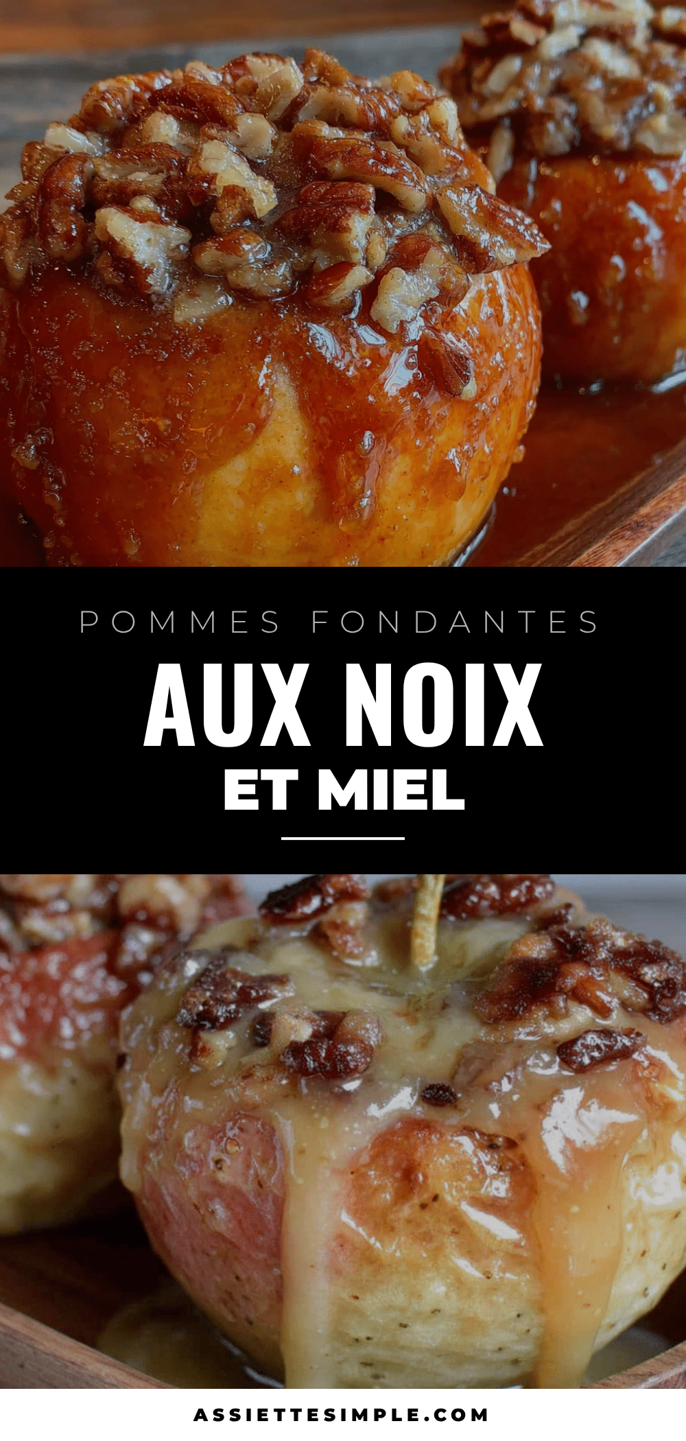 pommes fondantes aux noix et miel recipe
