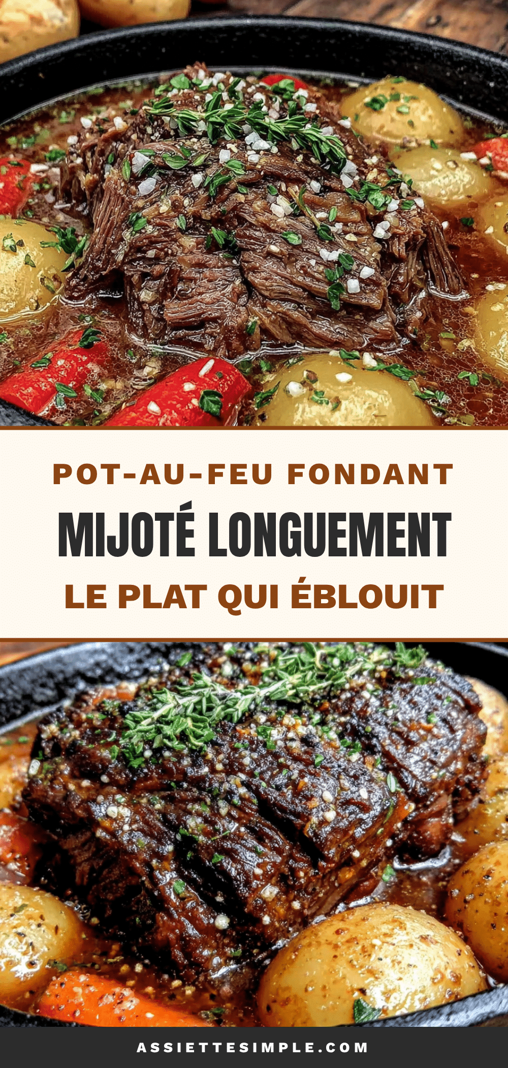pot-au-feu fondant mijoté longuement recipe