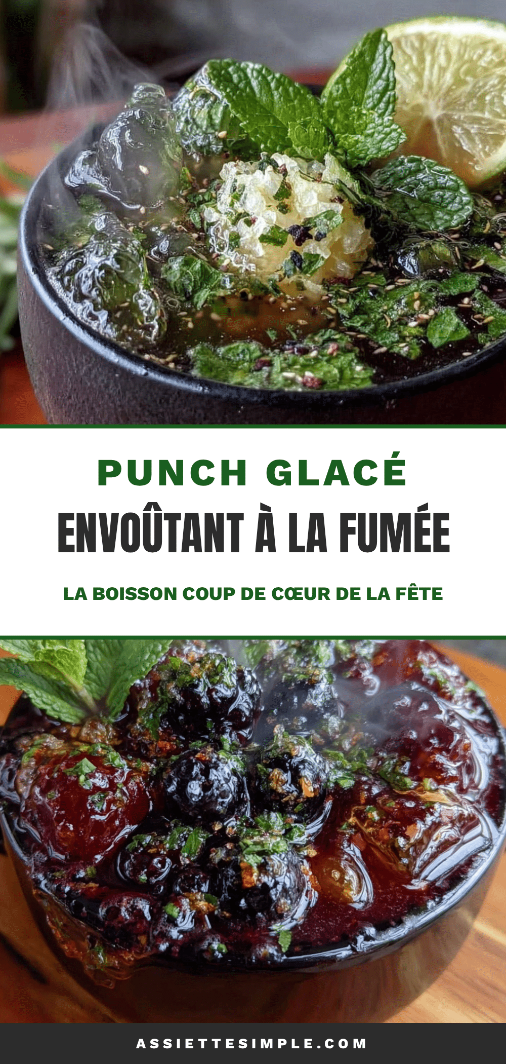 punch glacé envoûtant à la fumée recipe
