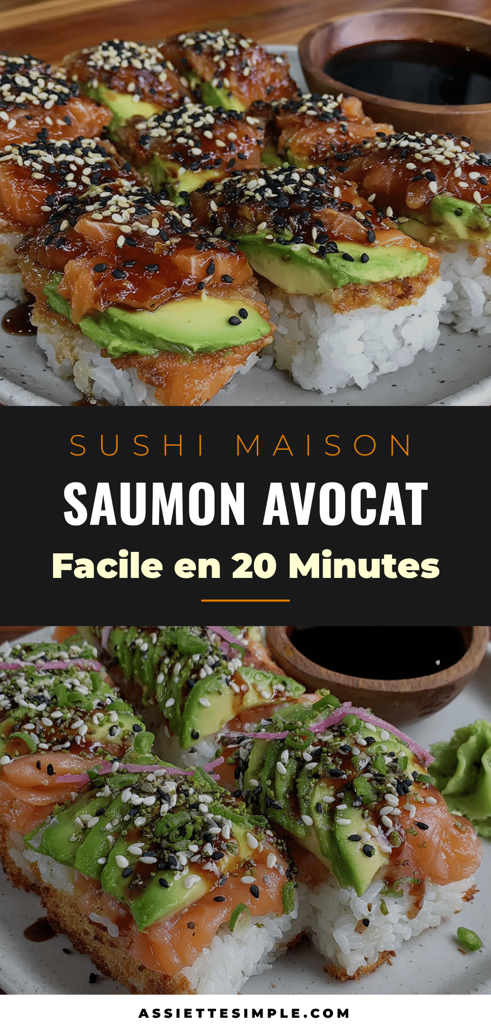 Recette sushi saumon avocat facile recipe