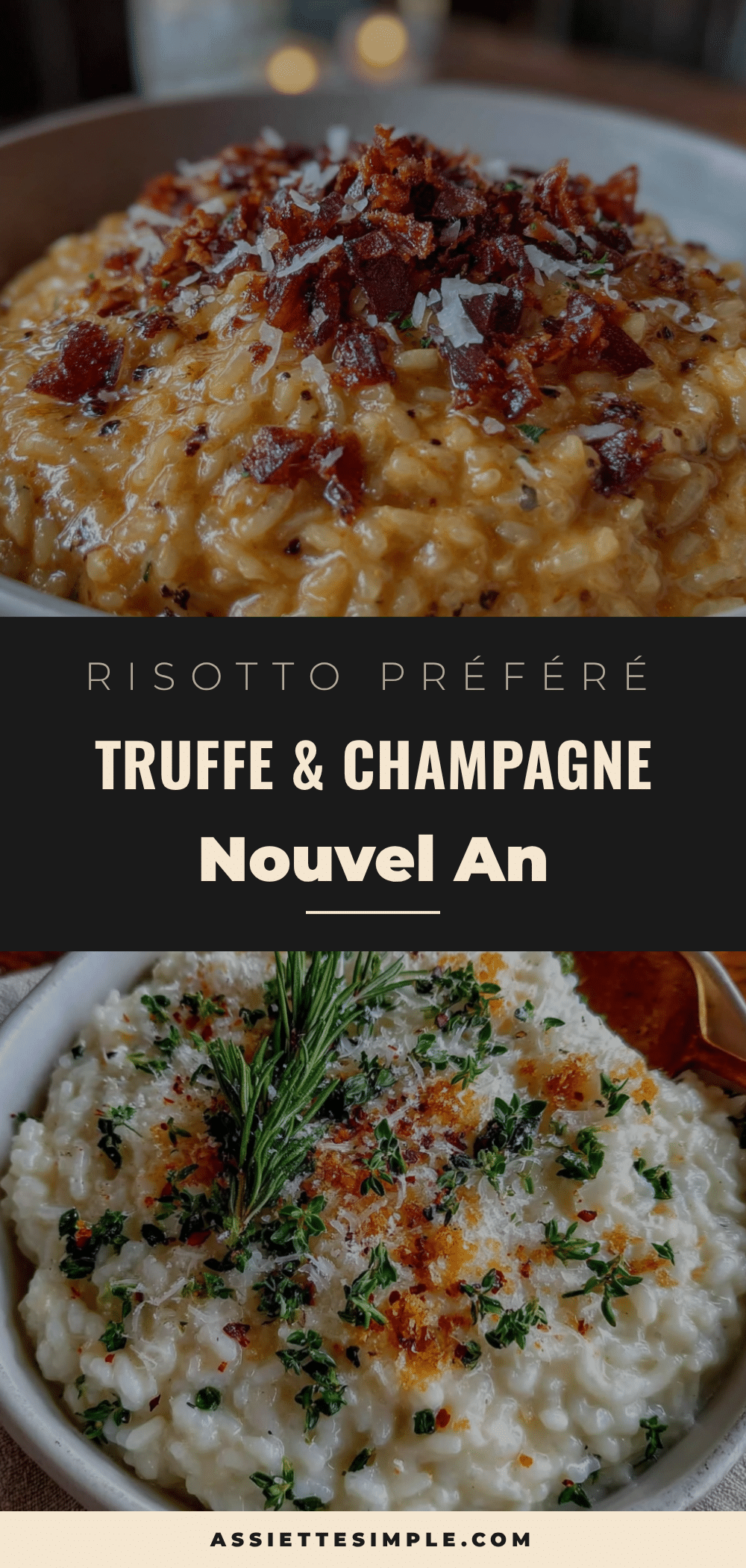 risotto à la truffe et au champagne recipe