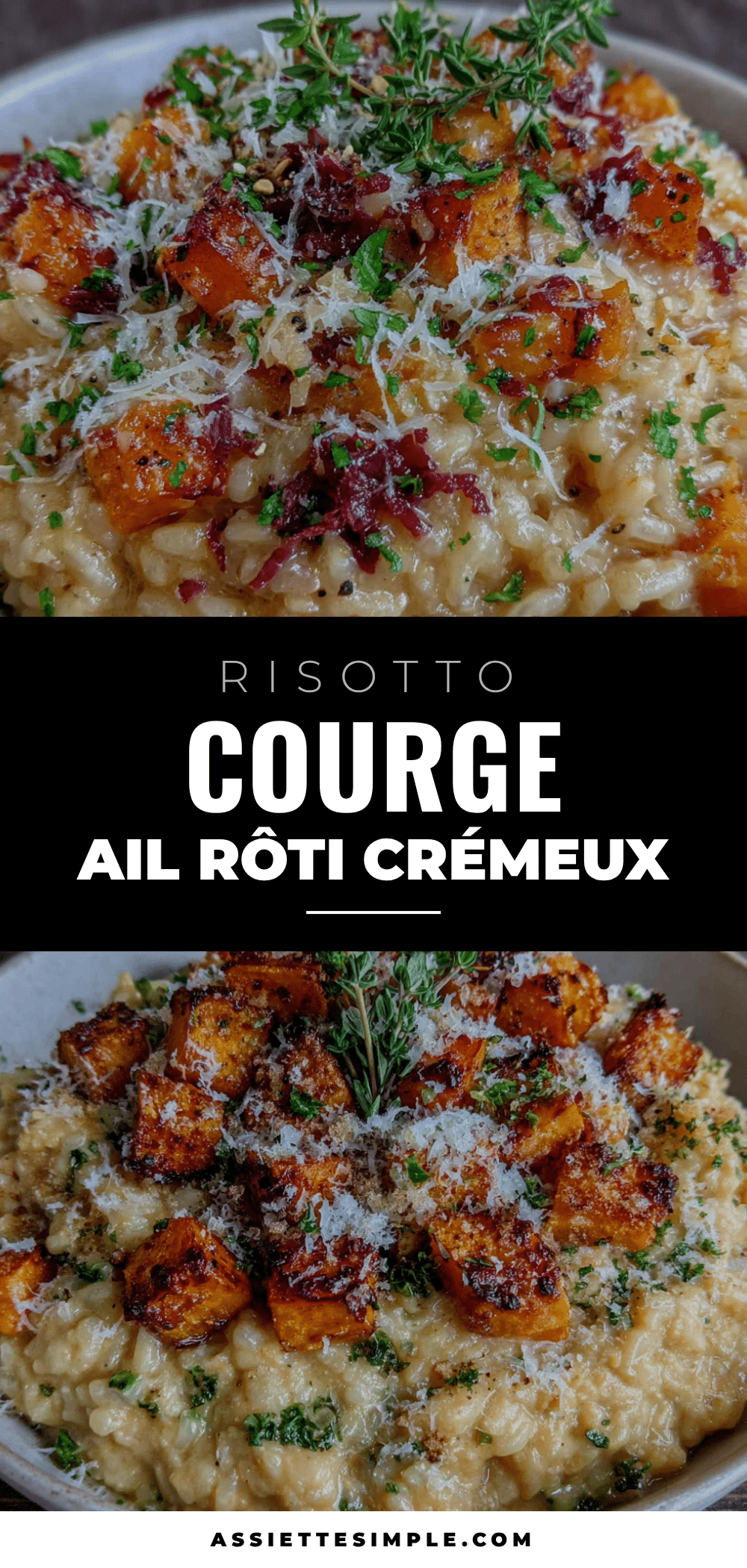 risotto courge ail rôti recipe
