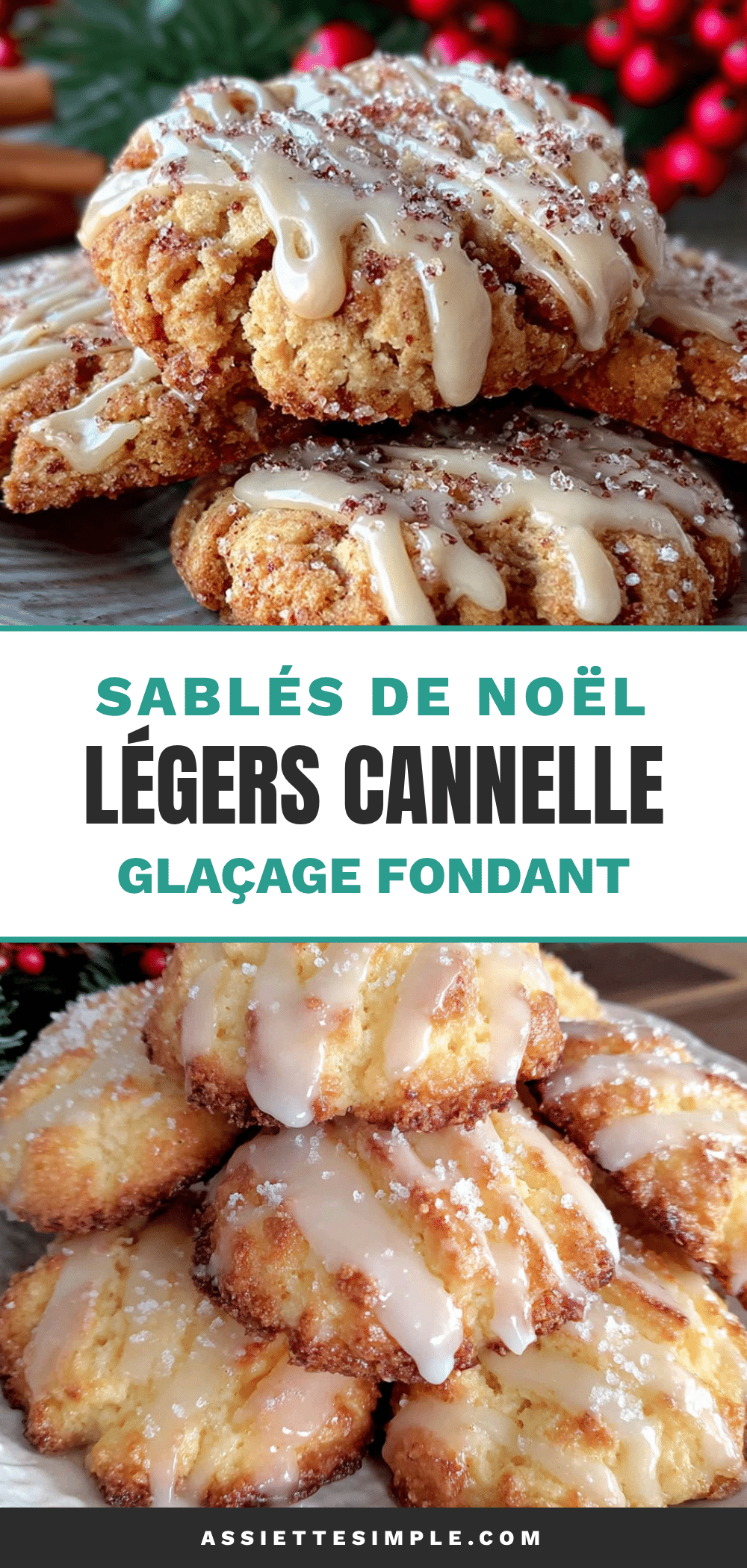 Sablés de Noël légers à la cannelle et glaçage fondant recipe