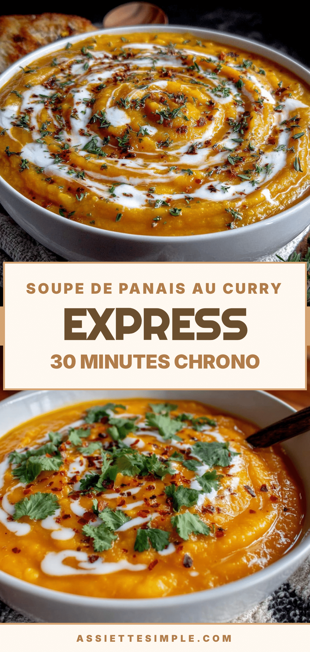 soupe de panais au curry express recipe
