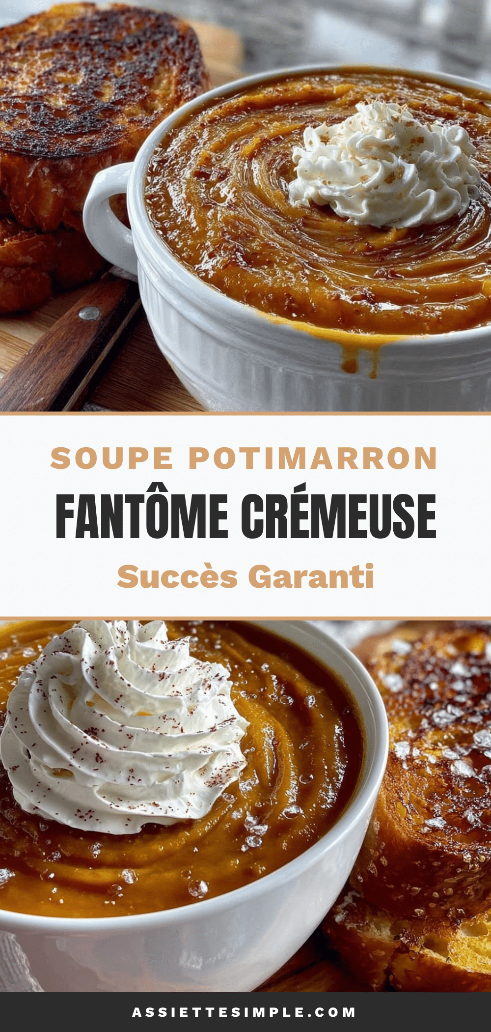 soupe potimarron crémeuse recipe