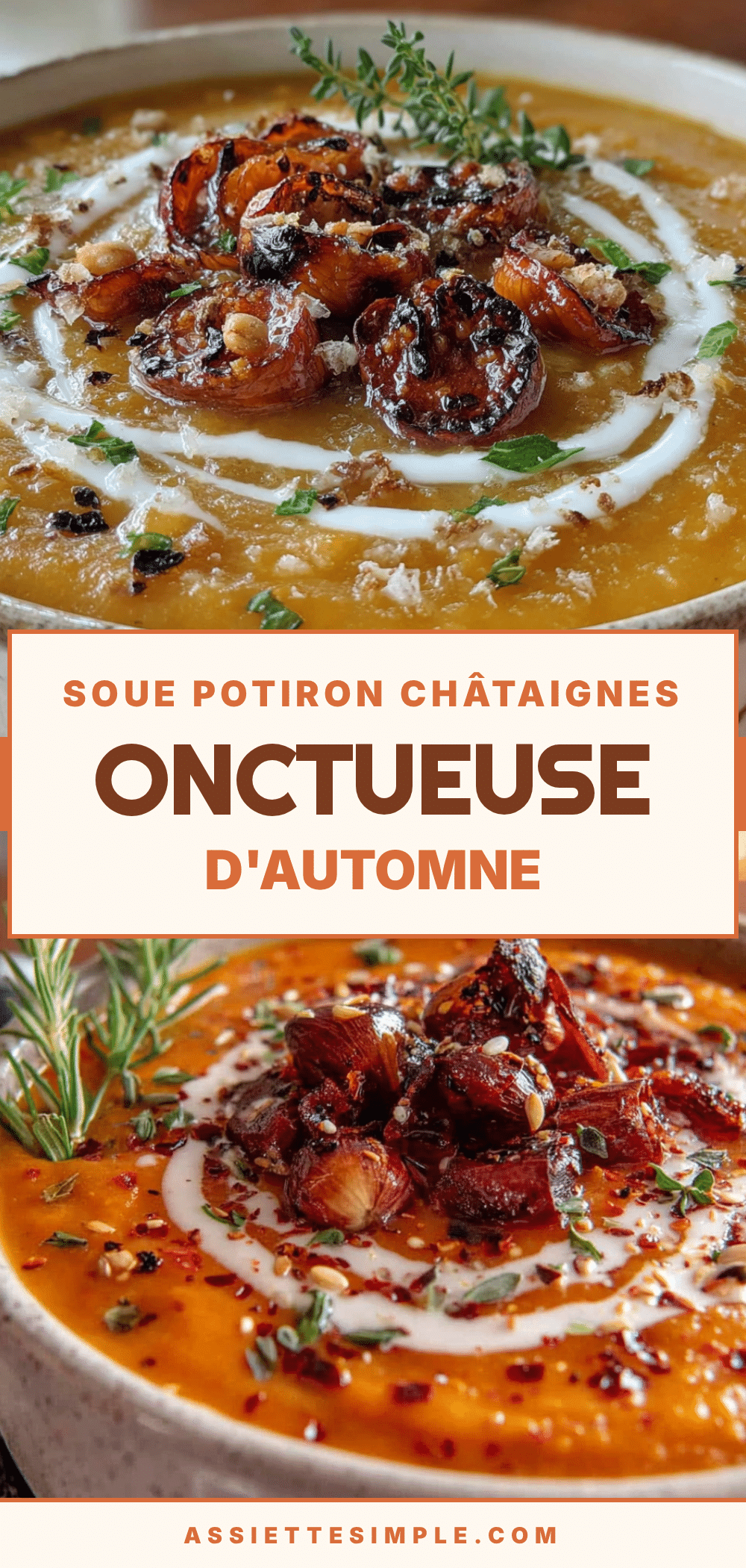Soupe potiron châtaignes onctueuse dautomne recipe
