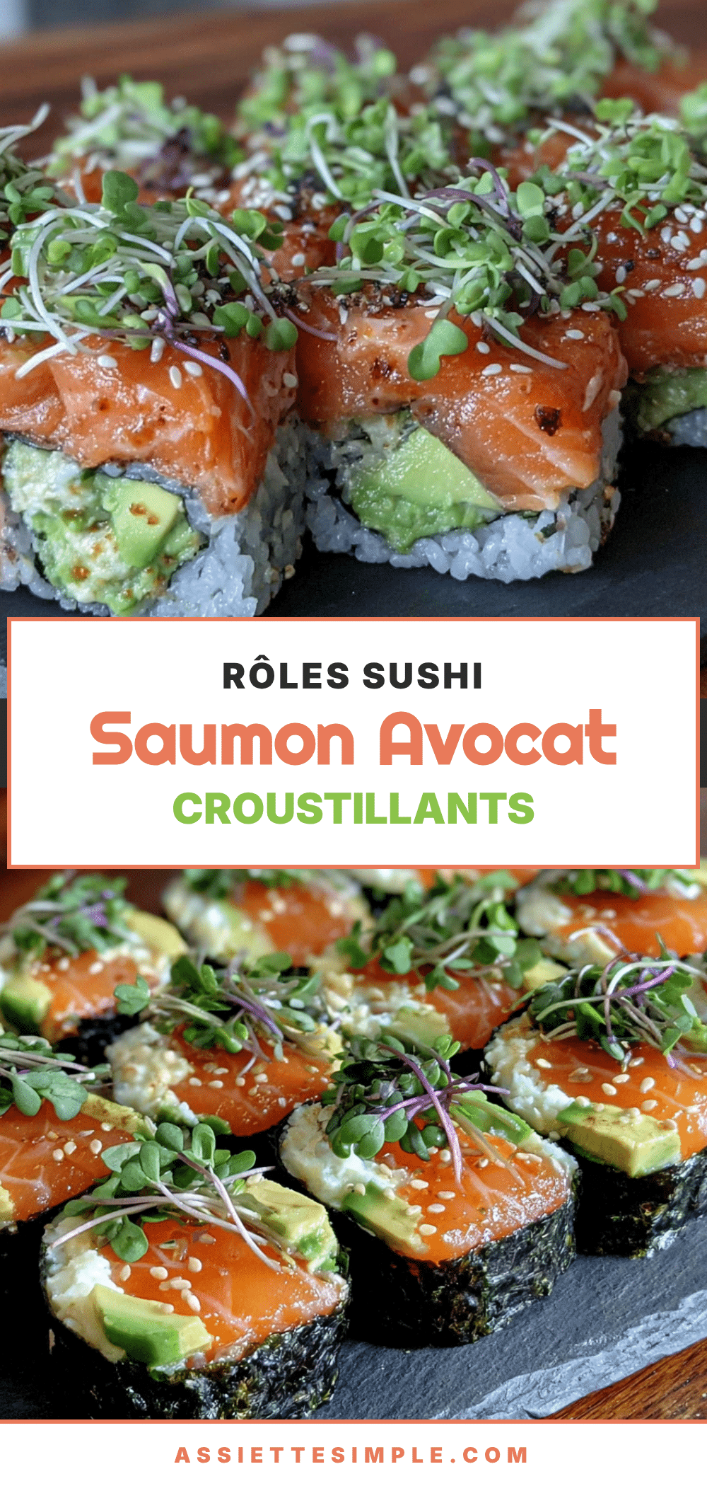 sushis saumon avocat croustillants recipe