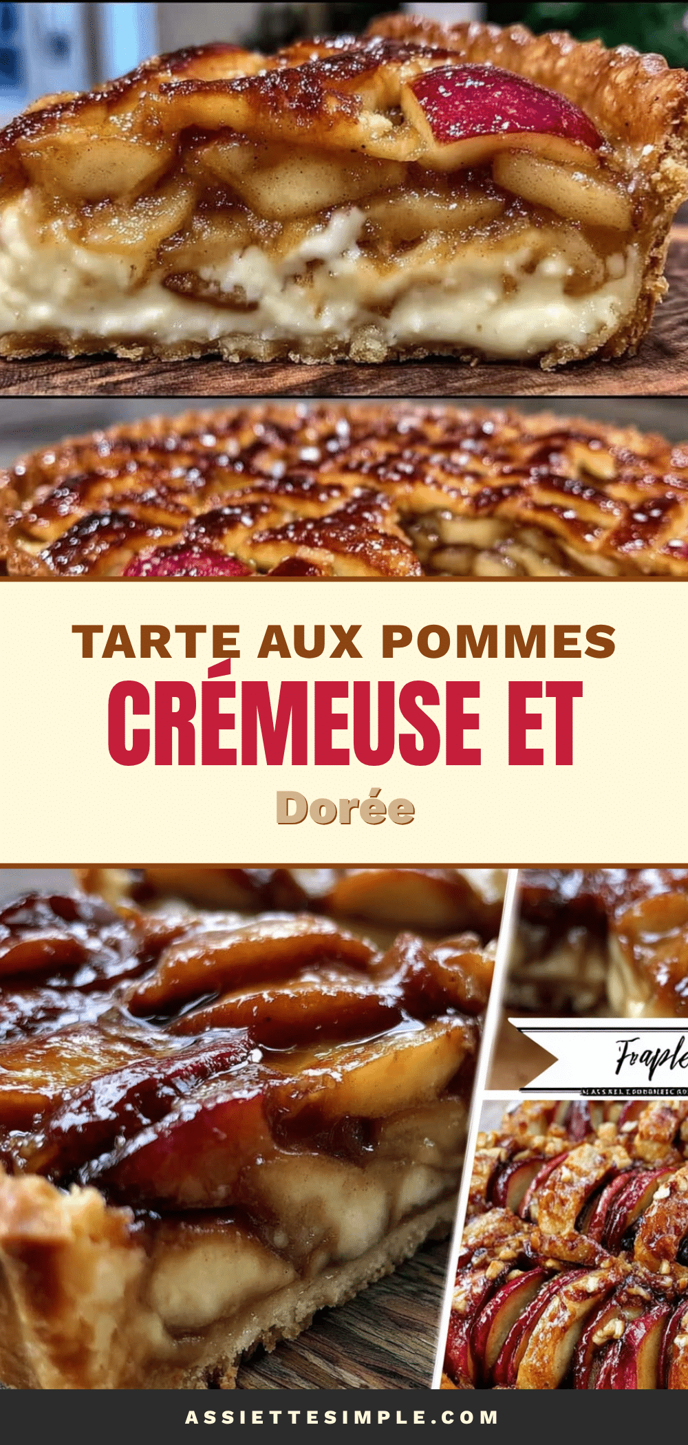 tarte aux pommes crémeuse et dorée recipe