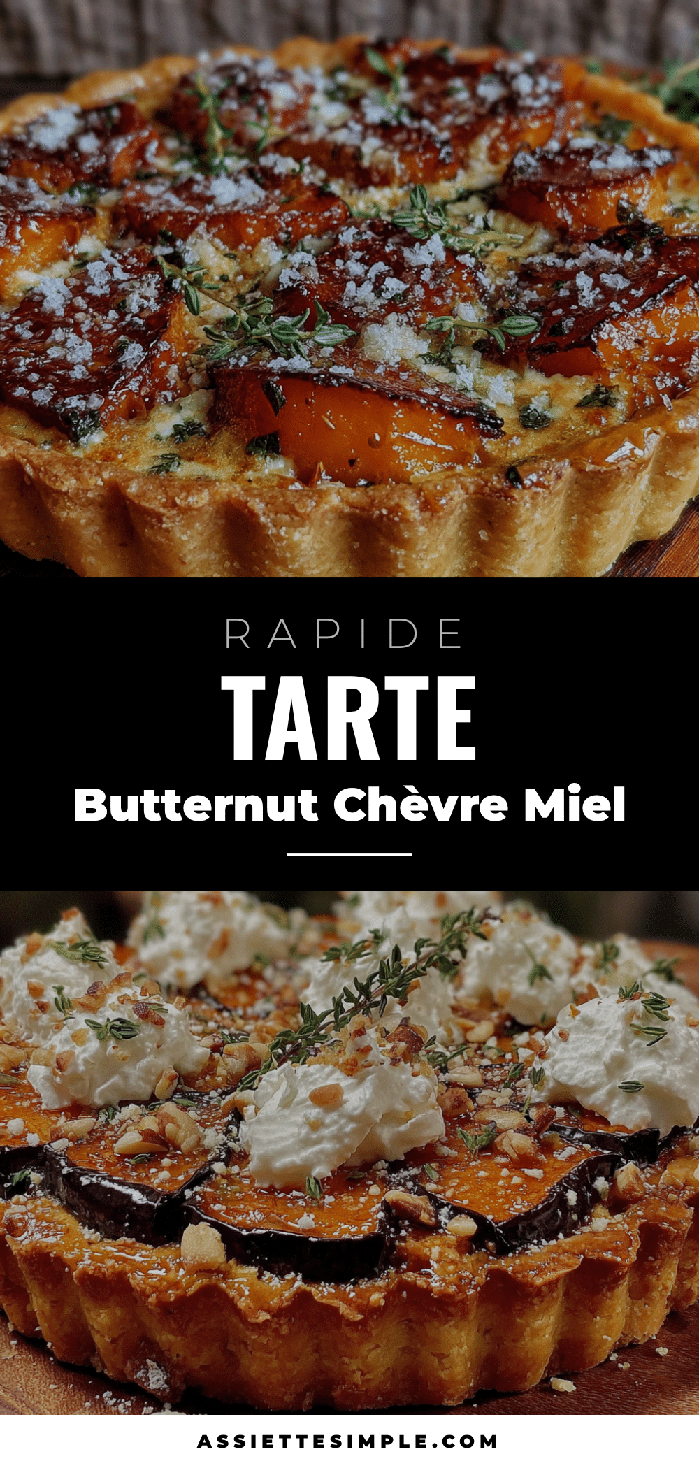 tarte butternut chèvre miel recipe