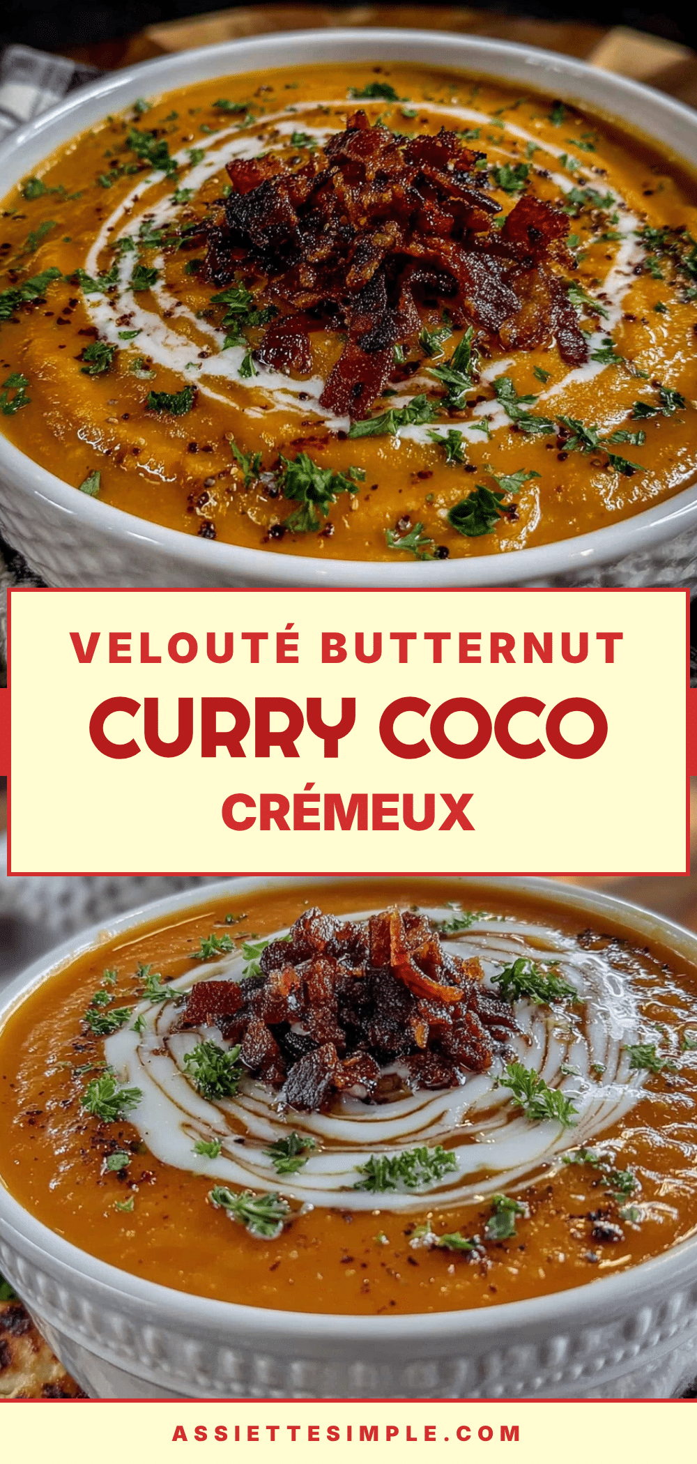 velouté butternut curry coco crémeux recipe