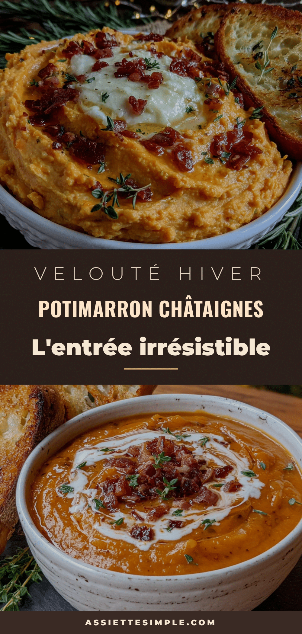 velouté potimarron châtaignes recipe