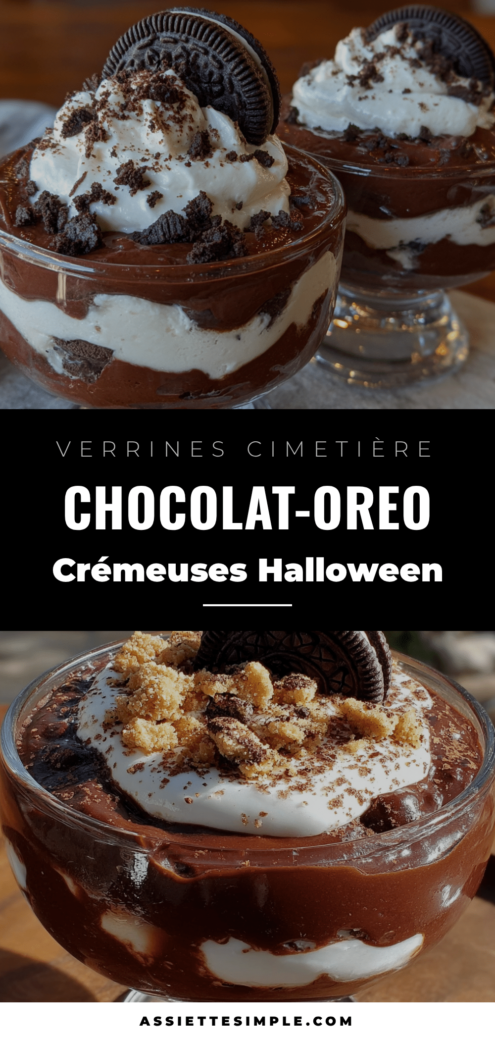 verrines cimetière chocolat-Oreo recipe