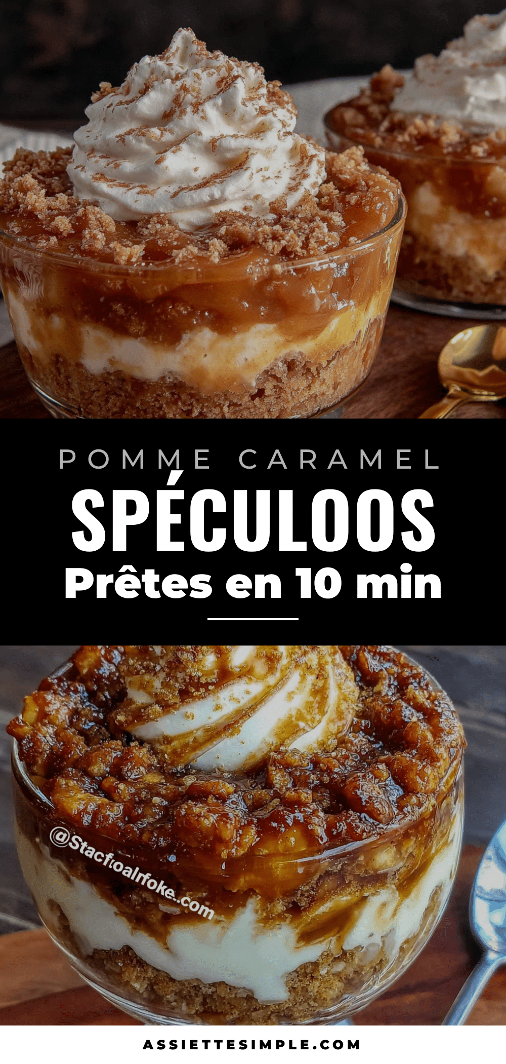 verrines pomme caramel spéculoos recipe