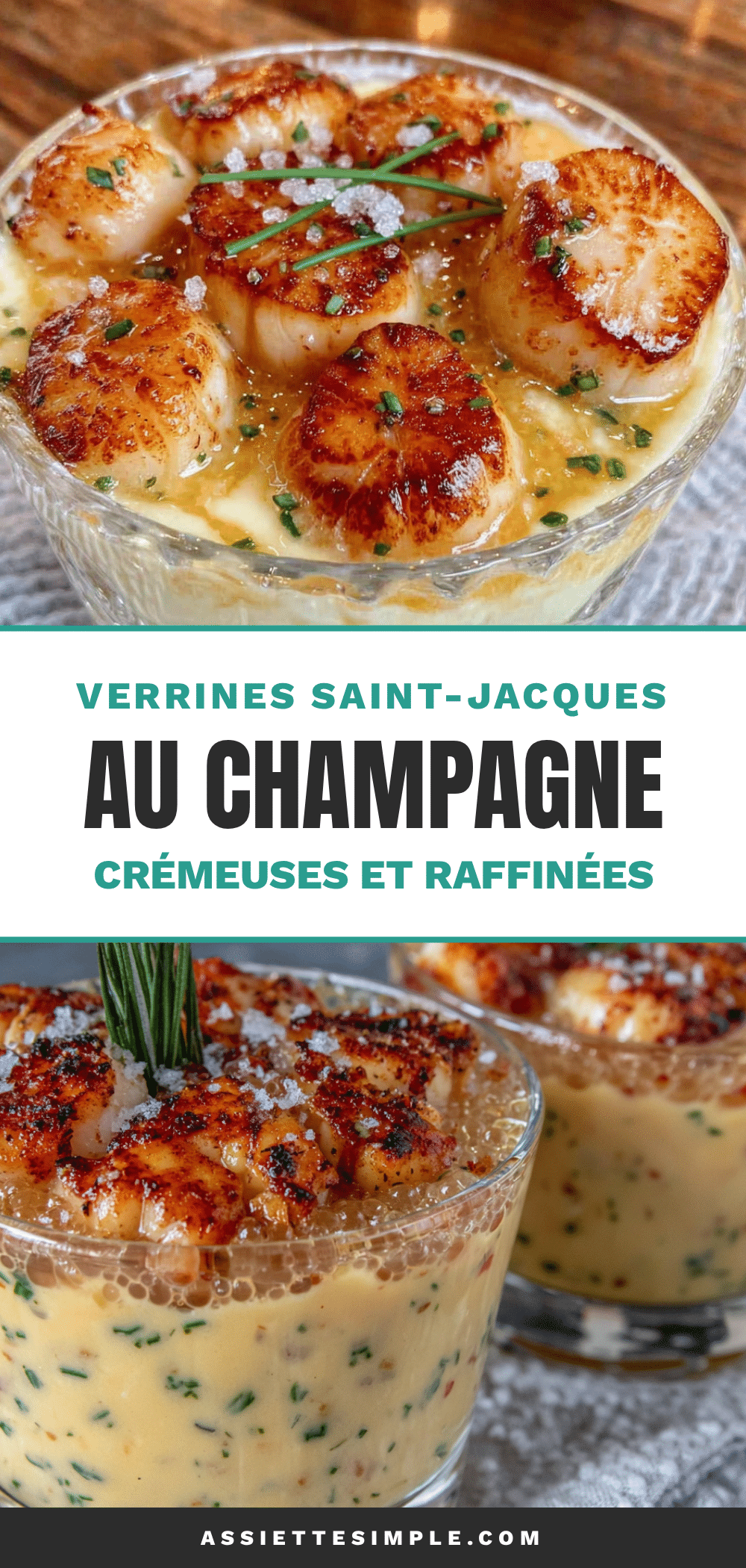 verrines saint-jacques au champagne recipe