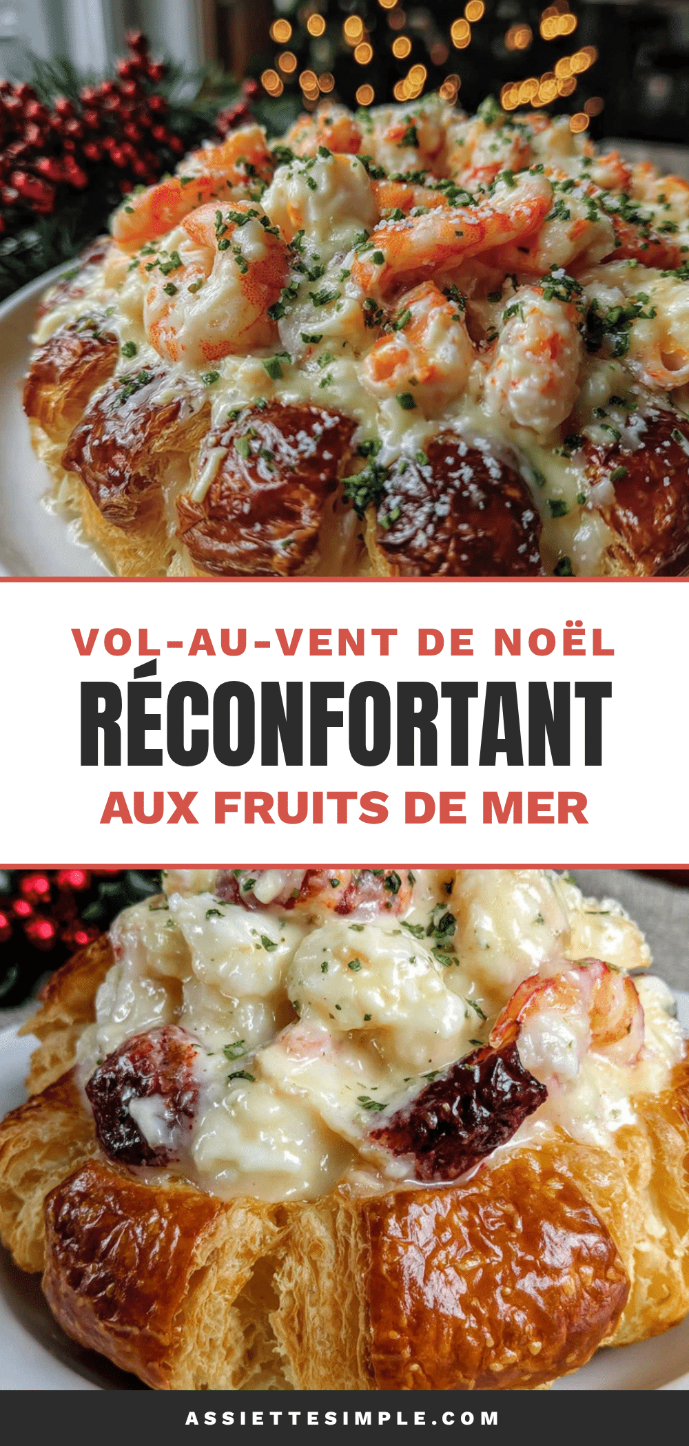vol-au-vent de Noël aux fruits de mer recipe