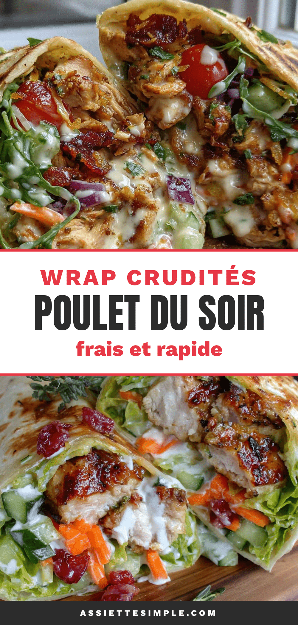 wrap crudités poulet recipe