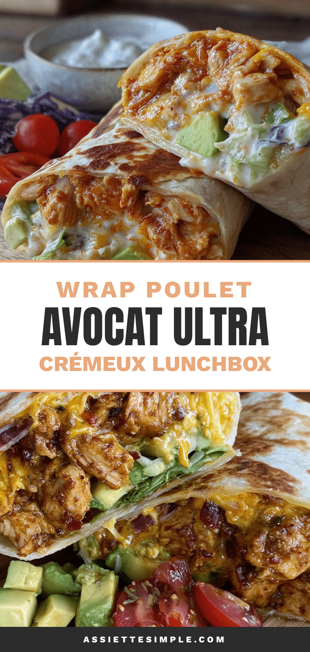 wrap poulet avocat crémeux lunchbox recipe